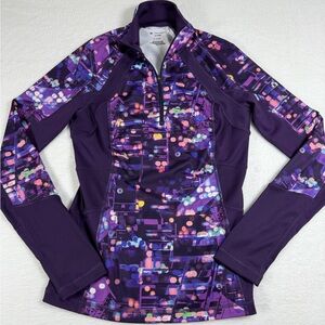 tek gear Purple Graphic Half-Zip Active Jacket